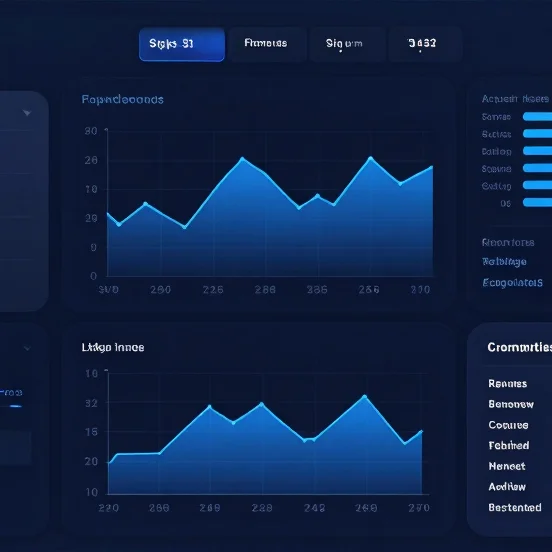 Digital vector dashboard showing Nifty trends, sleek navy interfa
